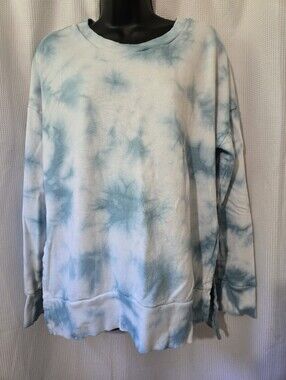 Tie-Dye Blue Crewneck Sweatshirt - Unbranded